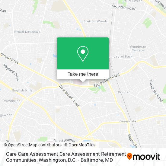 Mapa de Care Care Assessment Care Assessment Retirement Communities