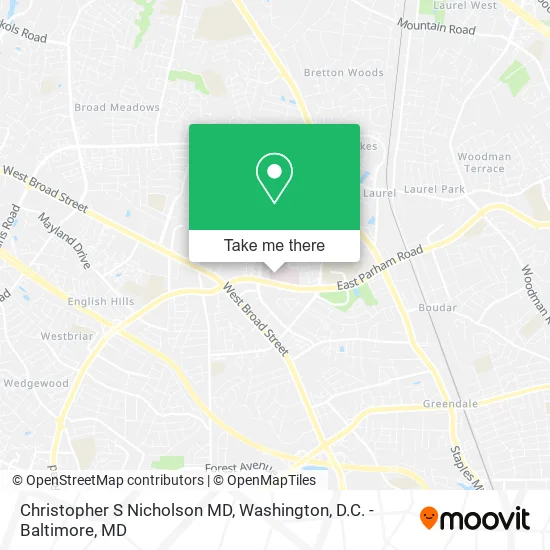 Christopher S Nicholson MD map