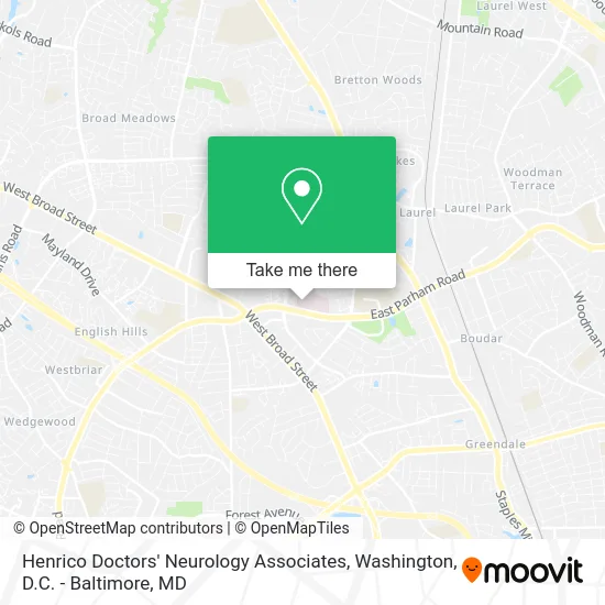 Henrico Doctors' Neurology Associates map
