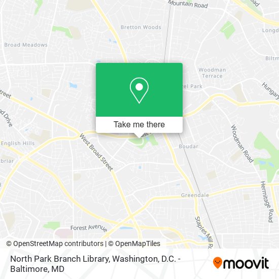 North Park Branch Library map