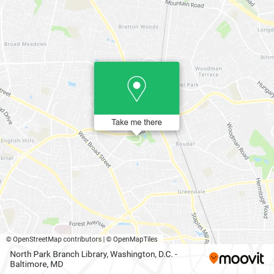 North Park Branch Library map