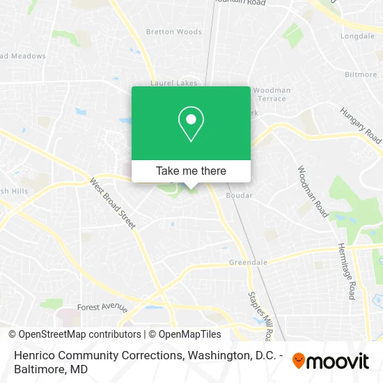 Henrico Community Corrections map