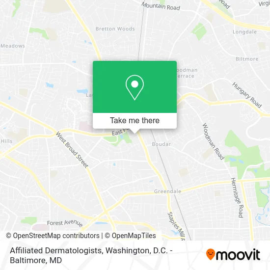 Affiliated Dermatologists map