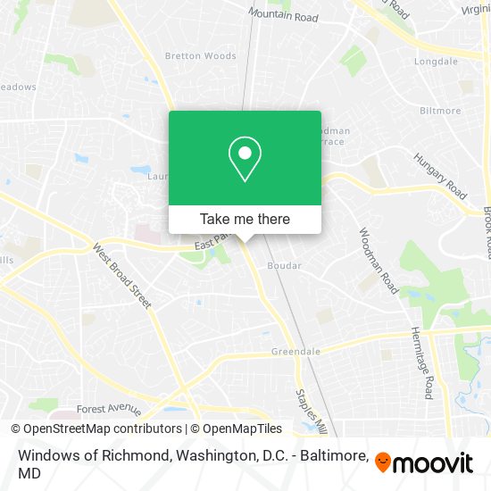 Windows of Richmond map