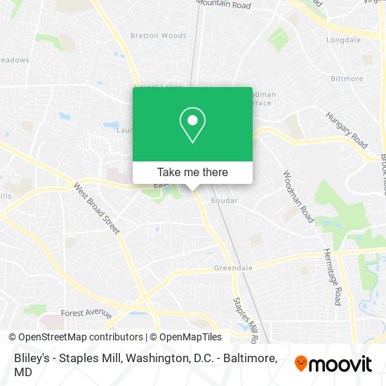 Mapa de Bliley's - Staples Mill