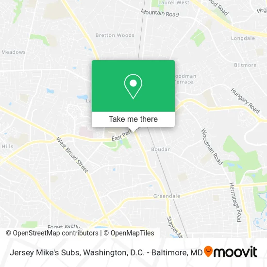 Jersey Mike's Subs map