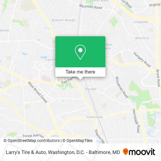 Mapa de Larry's Tire & Auto