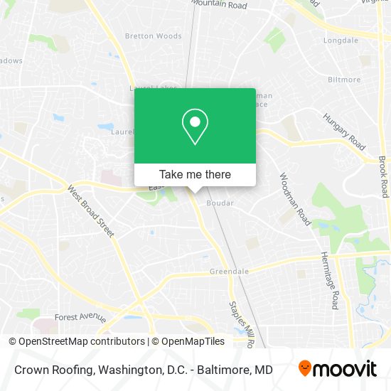 Mapa de Crown Roofing