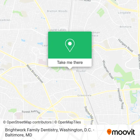 Brightwork Family Dentistry map
