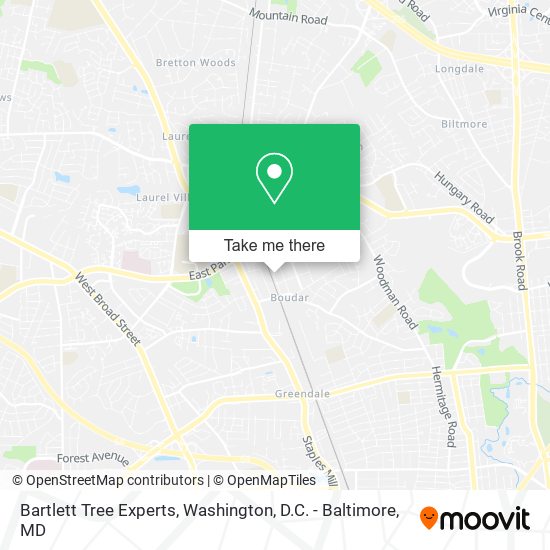 Bartlett Tree Experts map