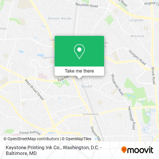 Keystone Printing Ink Co. map