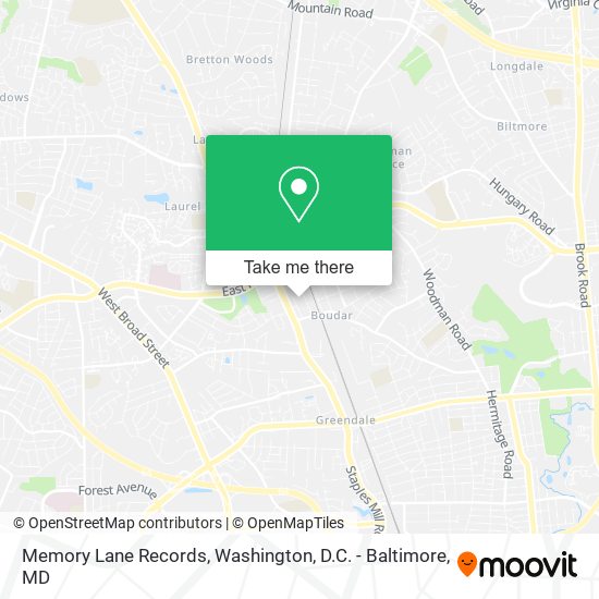 Memory Lane Records map
