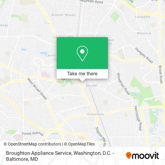 Broughton Appliance Service map