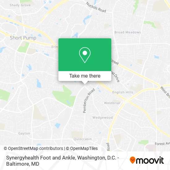 Synergyhealth Foot and Ankle map