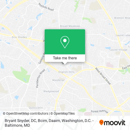Bryant Snyder, DC, Bcim, Daaim map