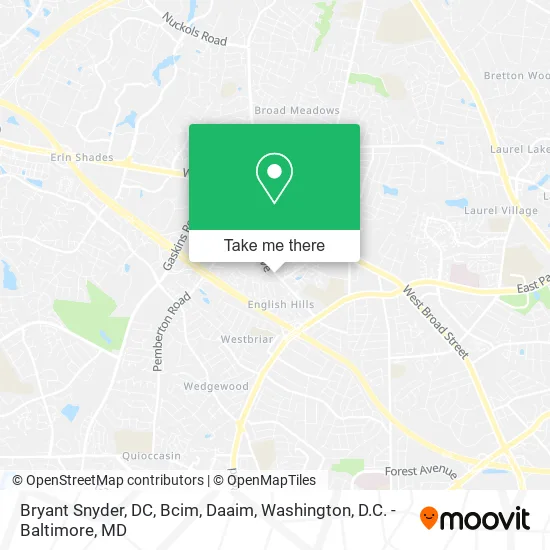 Bryant Snyder, DC, Bcim, Daaim map