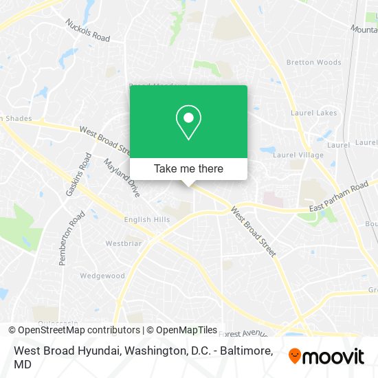 Mapa de West Broad Hyundai