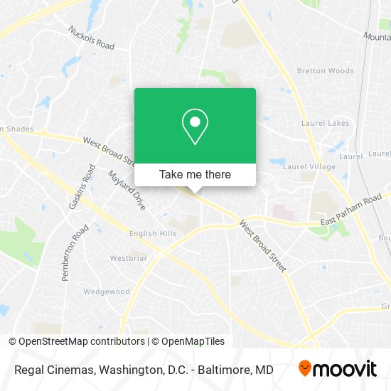 Regal Cinemas map