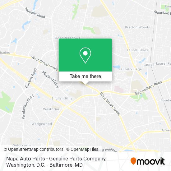Napa Auto Parts - Genuine Parts Company map