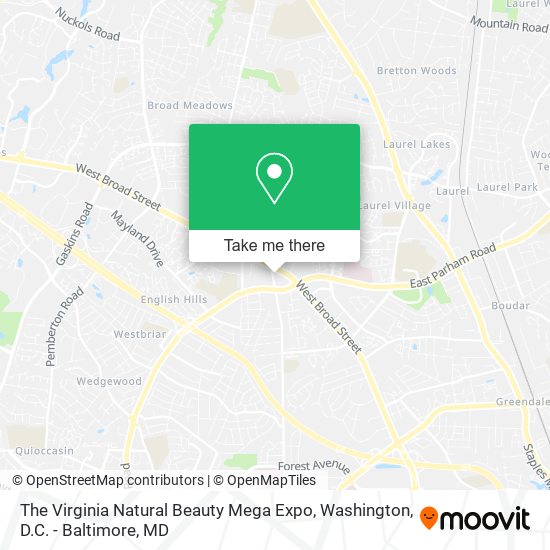 The Virginia Natural Beauty Mega Expo map
