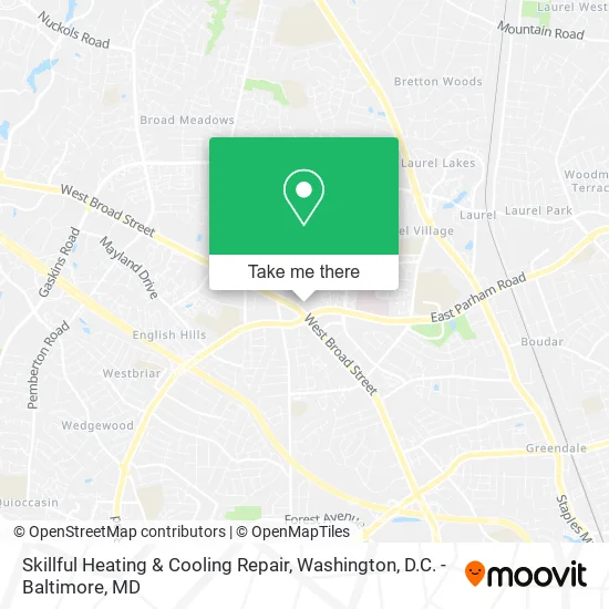 Skillful Heating & Cooling Repair map