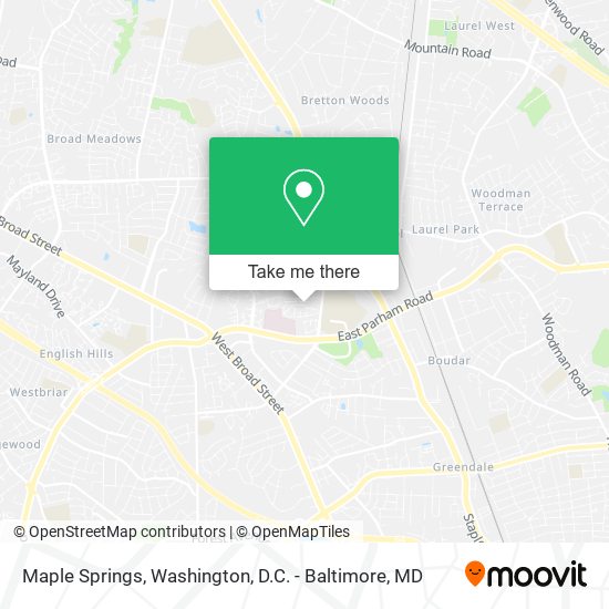 Maple Springs map