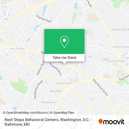 Next Steps Behavioral Centers map