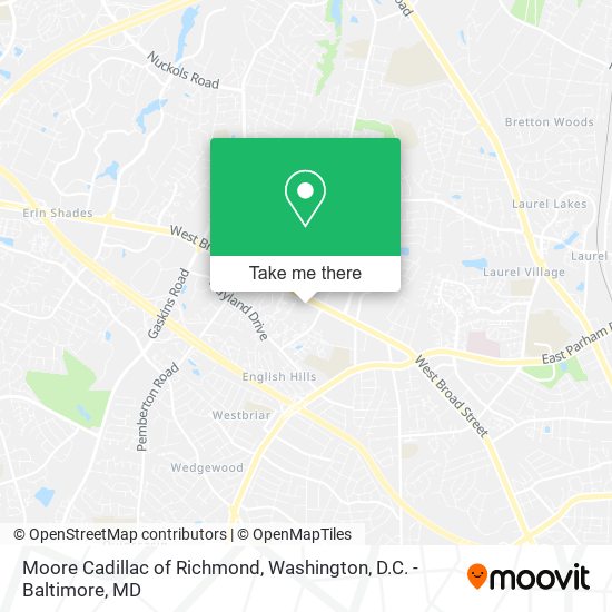 Mapa de Moore Cadillac of Richmond