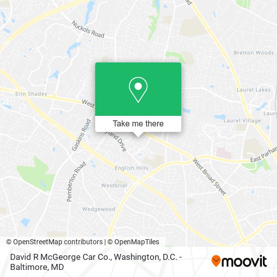 David R McGeorge Car Co. map