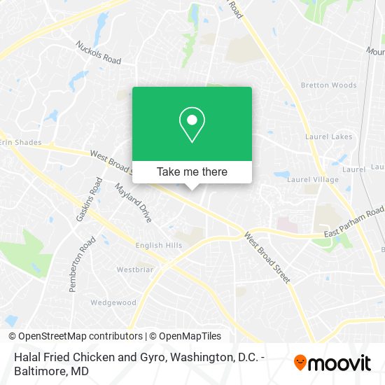 Halal Fried Chicken and Gyro map