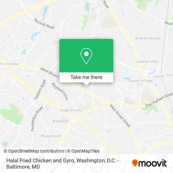 Halal Fried Chicken and Gyro map