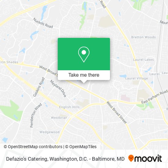 Mapa de Defazio's Catering