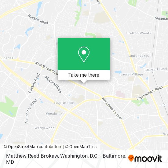 Matthew Reed Brokaw map