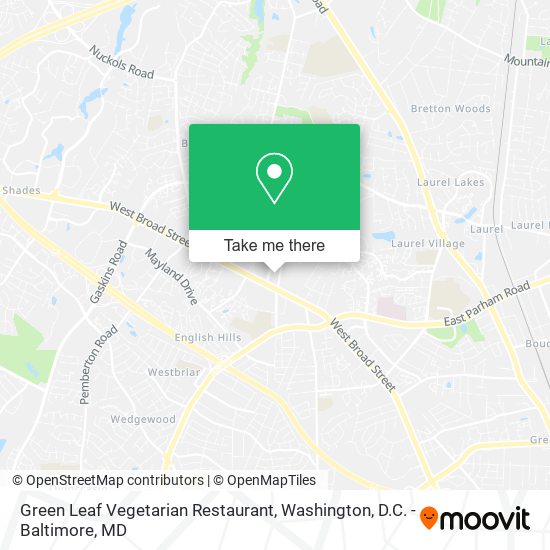 Mapa de Green Leaf Vegetarian Restaurant