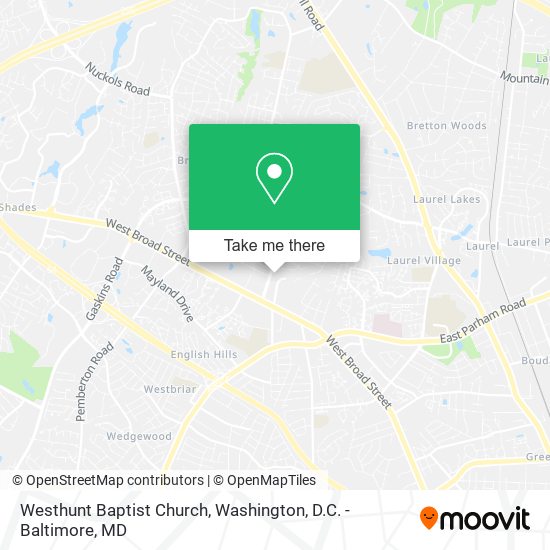 Mapa de Westhunt Baptist Church