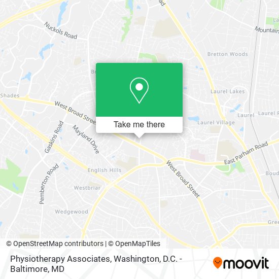 Physiotherapy Associates map