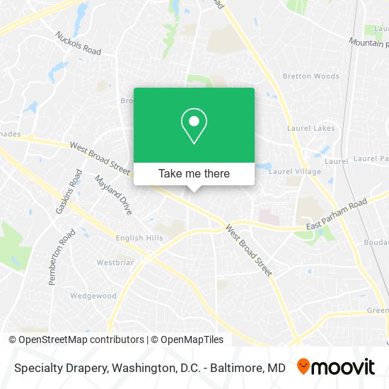 Specialty Drapery map