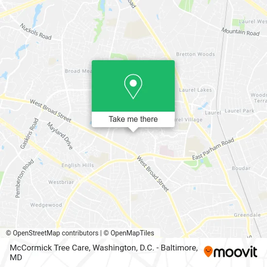 McCormick Tree Care map