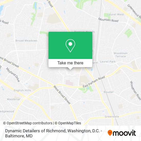 Dynamic Detailers of Richmond map