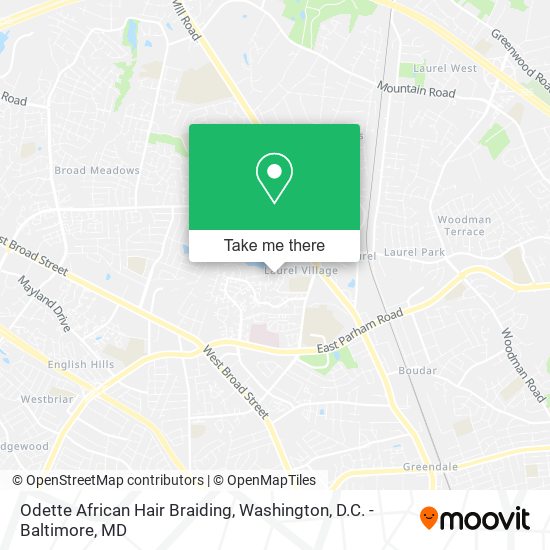 Odette African Hair Braiding map