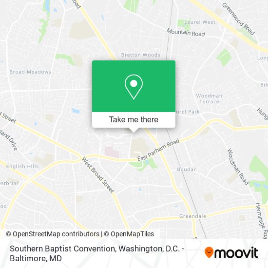 Southern Baptist Convention map