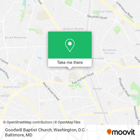 Goodwill Baptist Church map