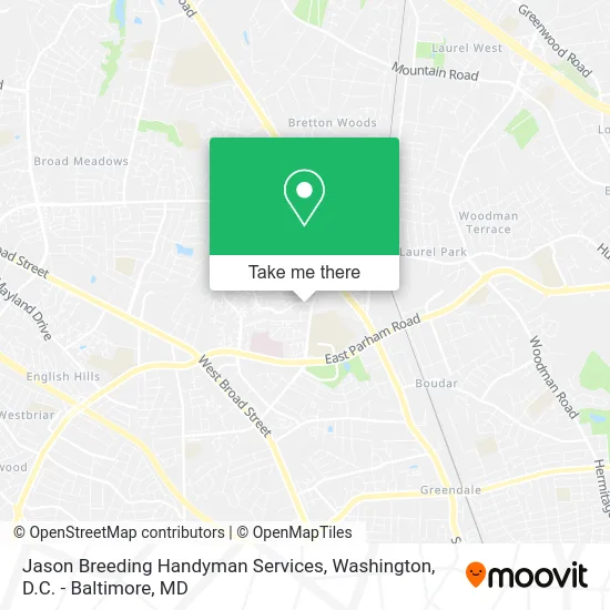 Jason Breeding Handyman Services map