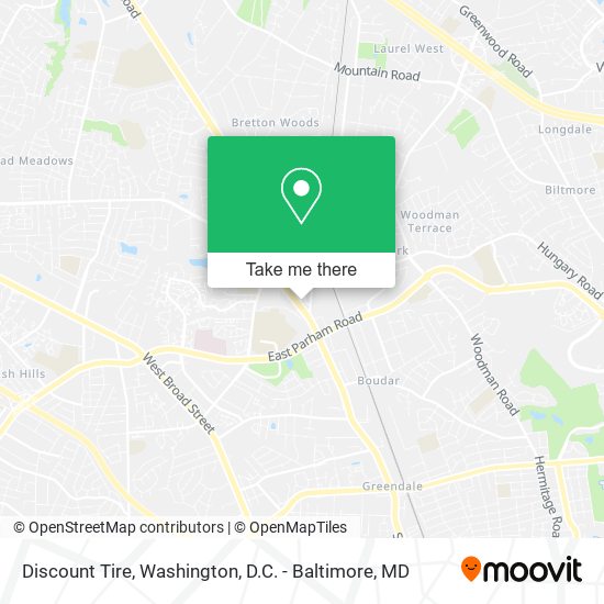 Discount Tire map