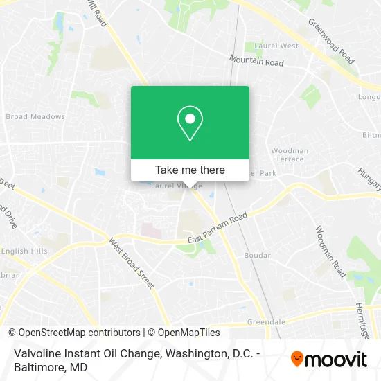 Valvoline Instant Oil Change map