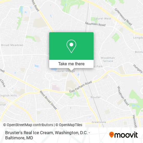 Bruster's Real Ice Cream map