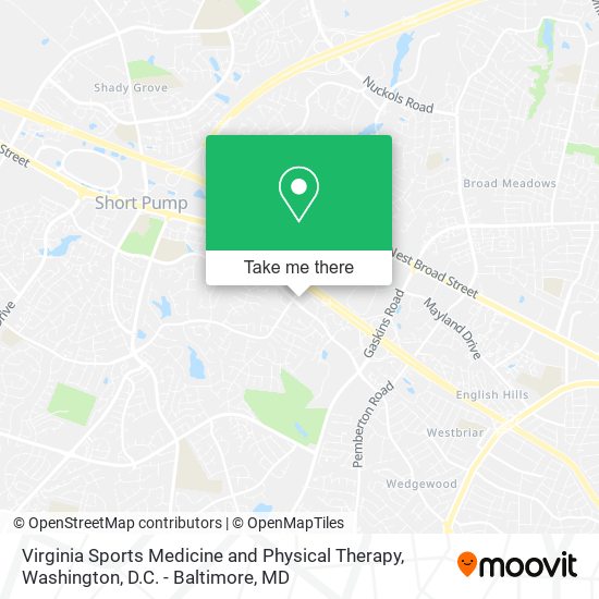 Virginia Sports Medicine and Physical Therapy map