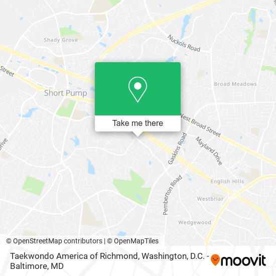 Mapa de Taekwondo America of Richmond