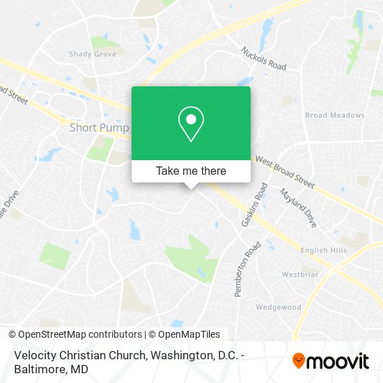 Velocity Christian Church map