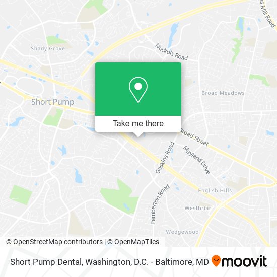 Short Pump Dental map